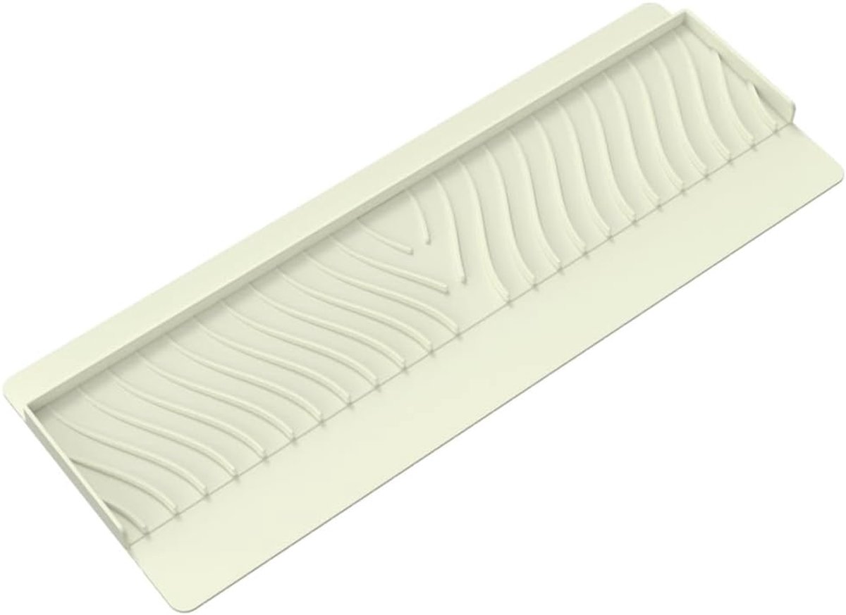 SnelShoppen - Silicone Afvoer Randbeschermer, Spatbescherming met Zuignap, Hoekige Onderbouw Afvoer voor Keukens, Hittebestendig tot 230°C