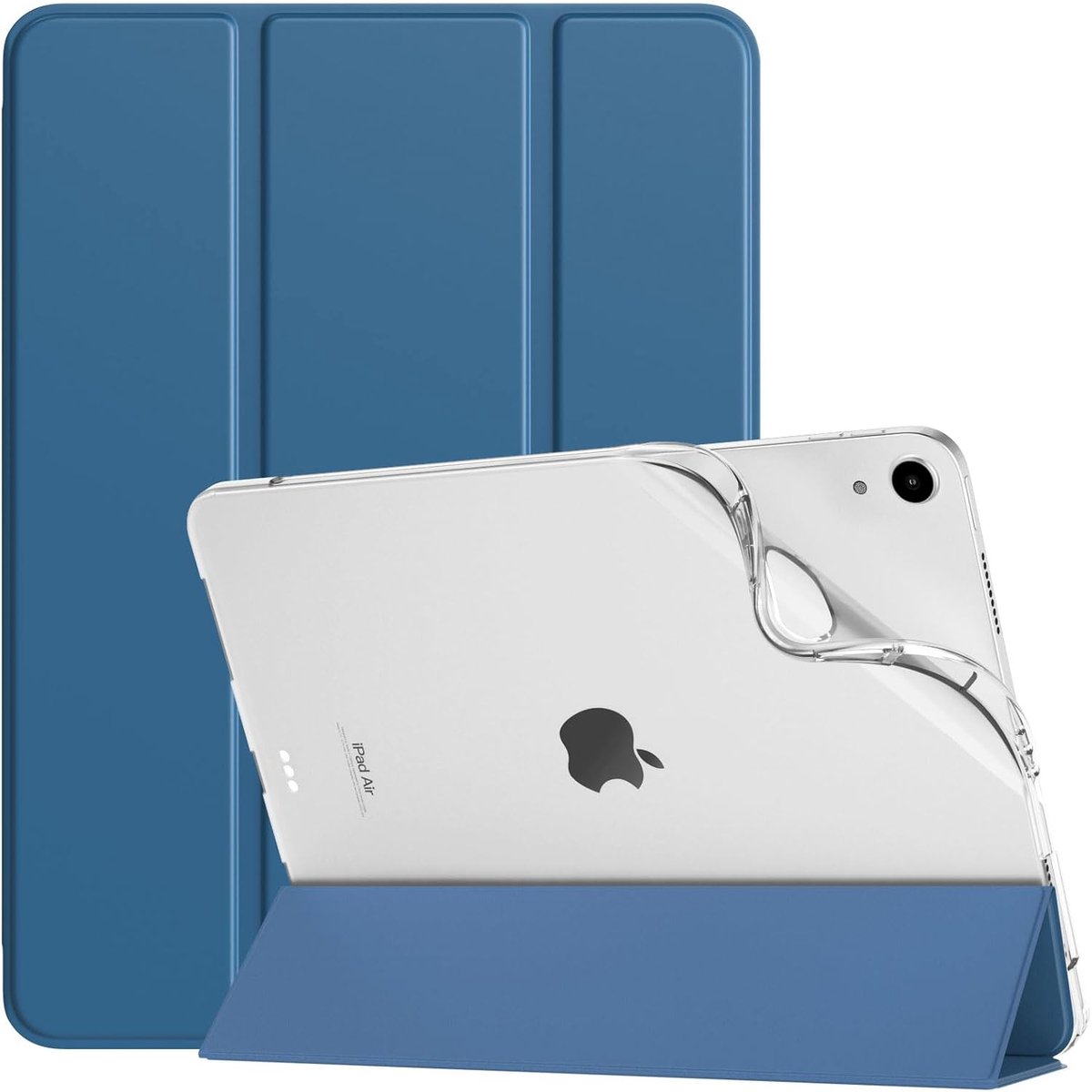 SnelShoppen - TiMOVO Hoes voor iPad Air 11" M4/M3/M2, Air 5e/4e Generatie 10.9" - Slimme Soft TPU Beschermhoes met Translucente Matte Achterkant, Auto