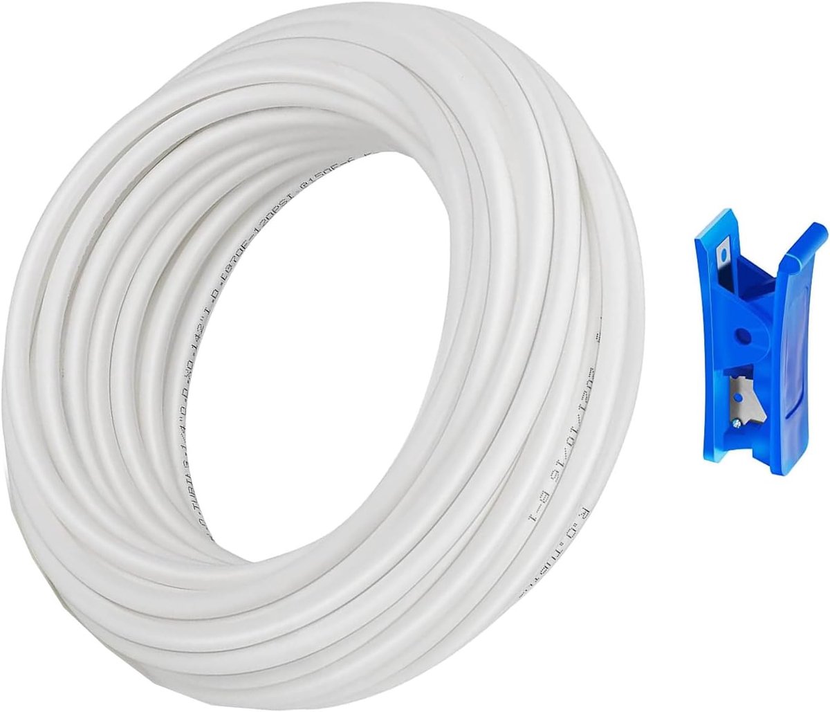Koelkastslang 50 meter - witte toevoerslang - 1/4 inch - eenvoudig te installeren - ShopVlot