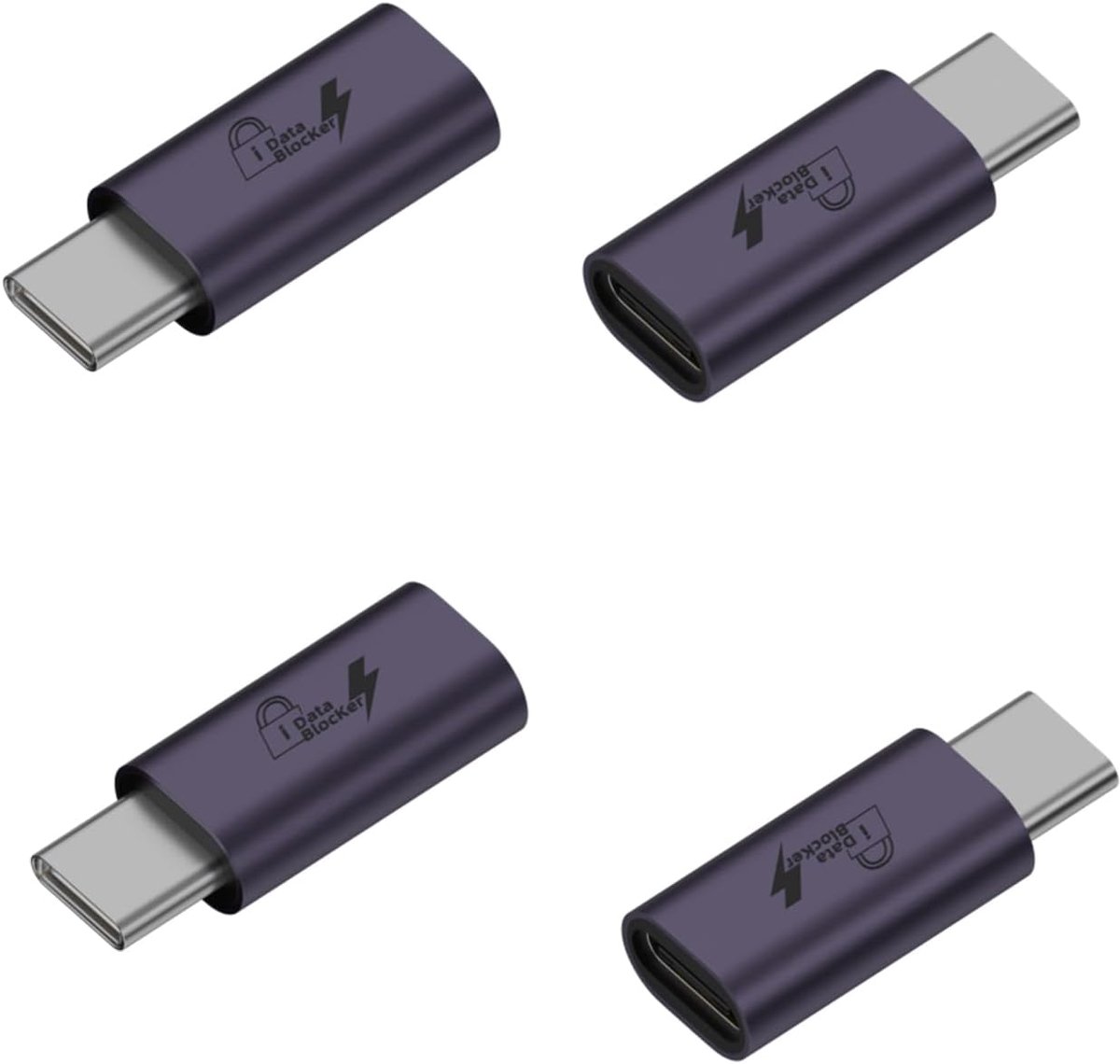 SnelShoppen - USB C Data Shielding Adapter PD140W, Type C Male naar Female, Snelle Oplader, 28V5A, Gegevensbescherming, Voorkomt Gegevenslekken, Voor