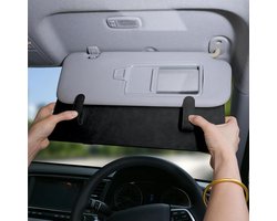 Zonneklep Verlenger - Auto Zonnescherm Uitbreiding - Veiliger Rijden - Geïntegreerd Opbergvak - 38 x 11.6 cm - Zwart