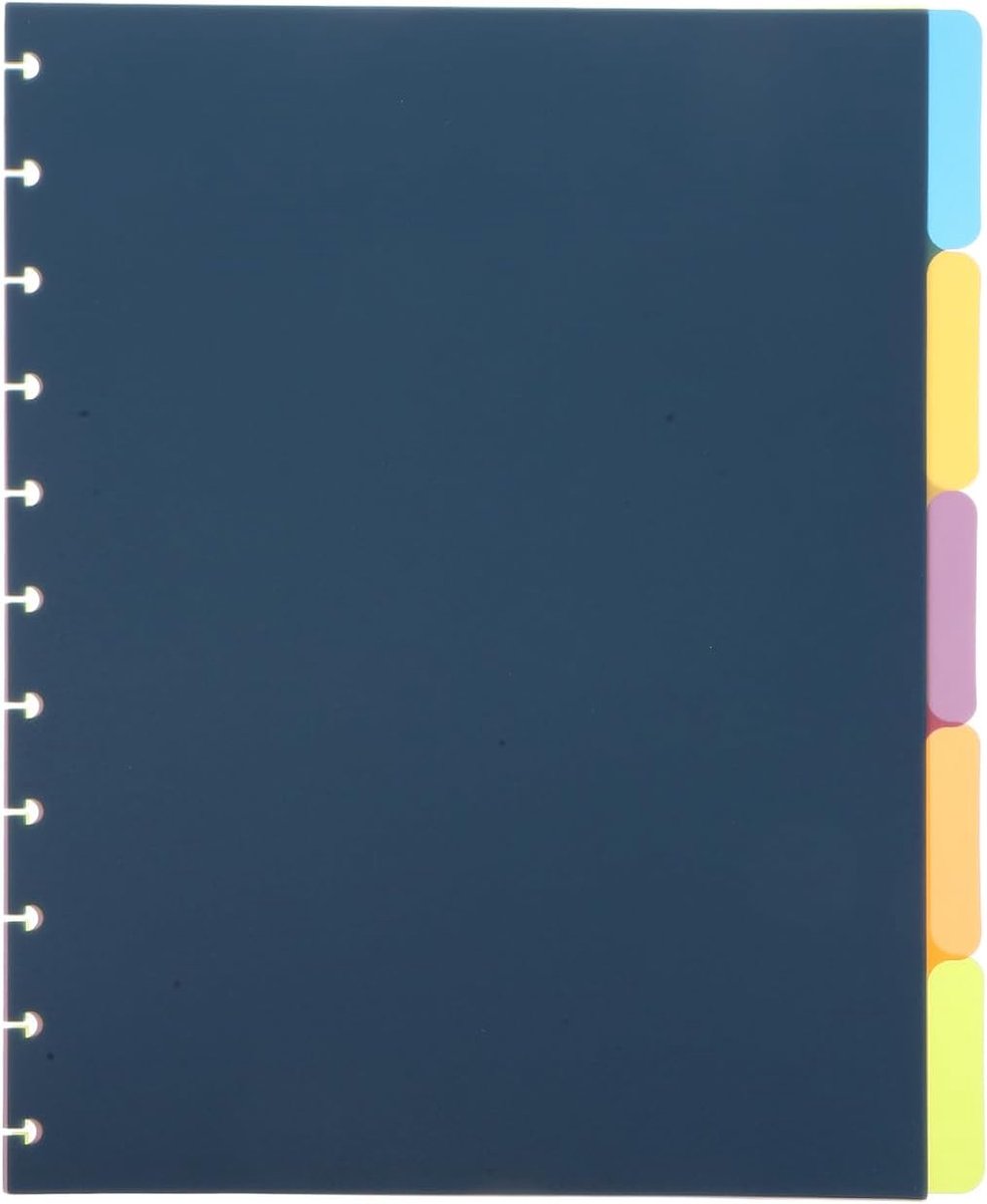 Schijfverdelers - Map tabbladen - Documenten organiseren - Afneembaar mat PP - 5 stuks - Veelkleurig