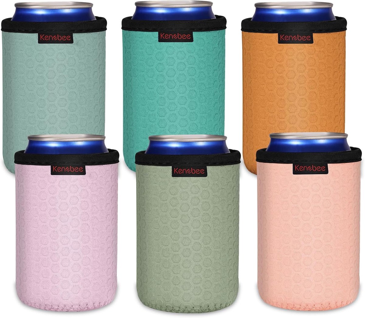6x 12oz / 355ml Can Dosenkühler, Insulated Reusable Non-Slip Neoprene Dosenkühler Drink Holder, Beer Box Holders - ShopVlot