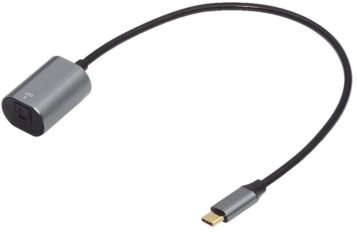 SnelShoppen - USB-C naar SPDIF Optische Audiokabel 20cm - USB C Mannelijk naar Toslink Vrouwelijk Digitale Geluidskabel voor Laptop en Desktop