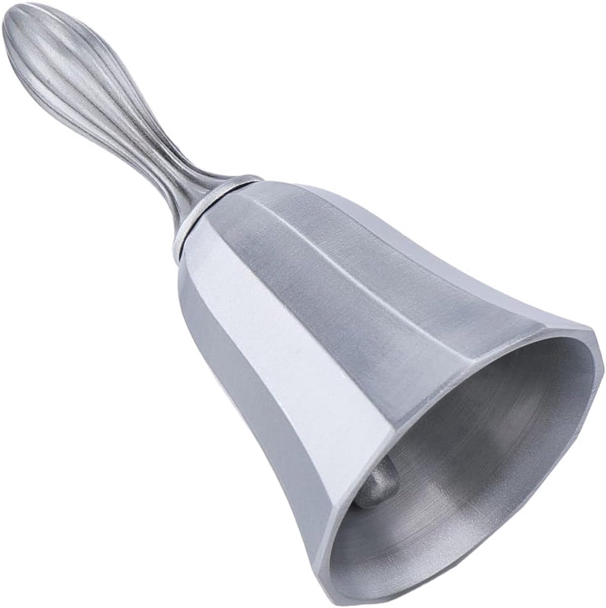 SnelShoppen - GORGECRAFT Handbel Klein 10x4.8cm - Stevige Messing Bel met Metaal Handvat - Geluidloze Bel voor Eten, Thuis, Huwelijk, Klaslokaal, Medi