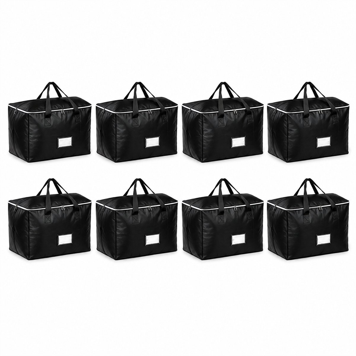 Reisgemak Verhuis- en Opbergtassen - 90L - Set van 8 - Zwart