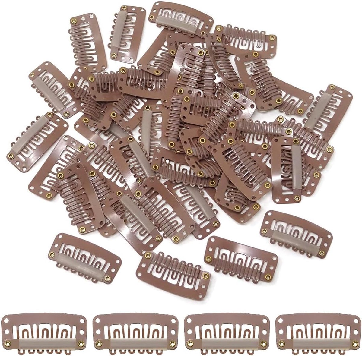 SnelShoppen - 20 Stuks Natuurlijke Haar Wig Clips Zwart U-Vormige Metaal Clips Haar Extensions Haarspeld Kam Clips voor Haar Extensies DIY