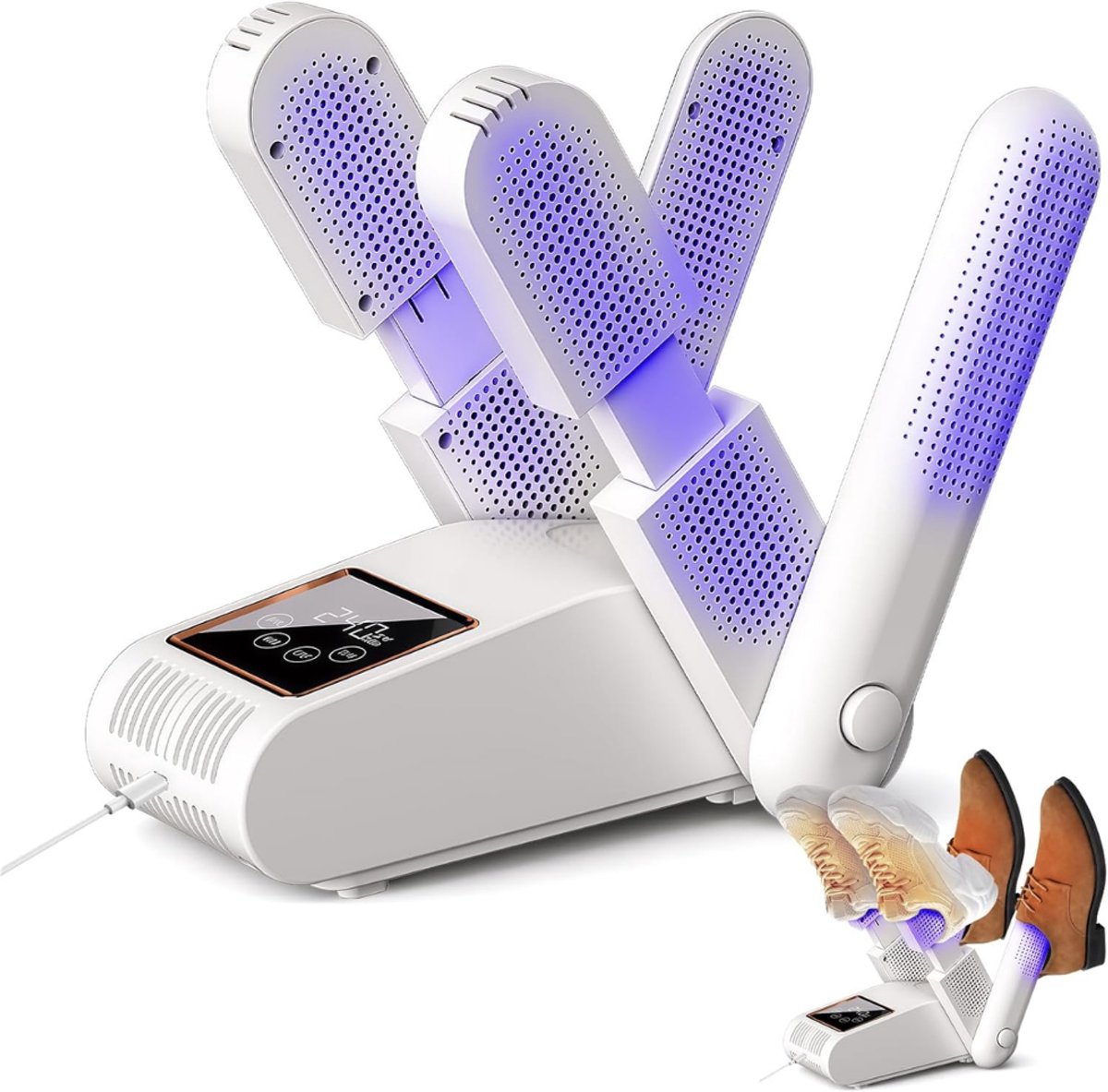 ZRNS® Schoenverfrisser & Schoendroger - Geurvreter voor Schoenen - Antibacterieel - Shoefresh - 360° Circulatie - Met Timer