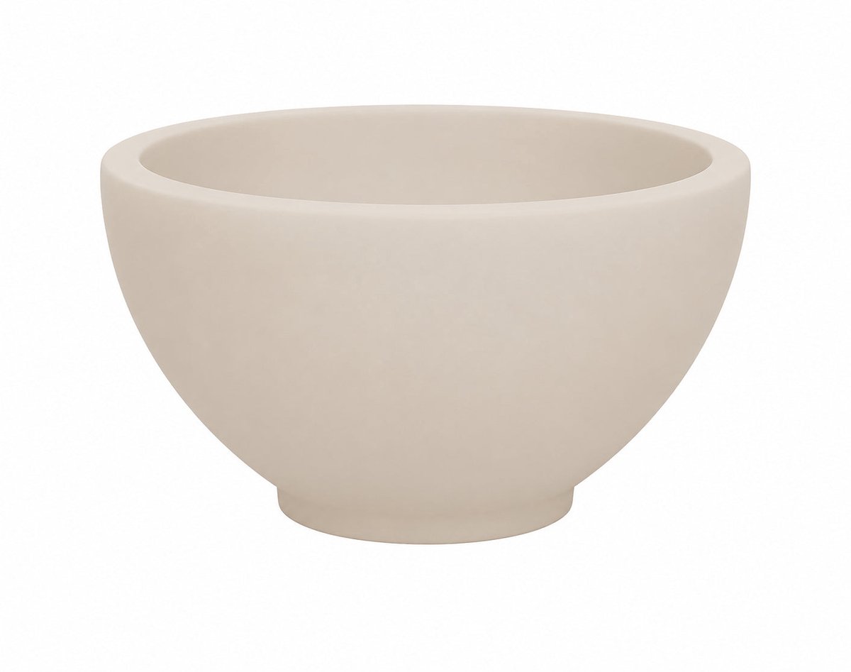 Tessa waskom rond 20 x 11 cm solid surface beige
