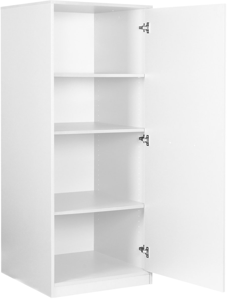 Interlink Lifestyle Studio Flow multifunctionele opbergkast met kledingroede wit 67 x 68 x 164 cm