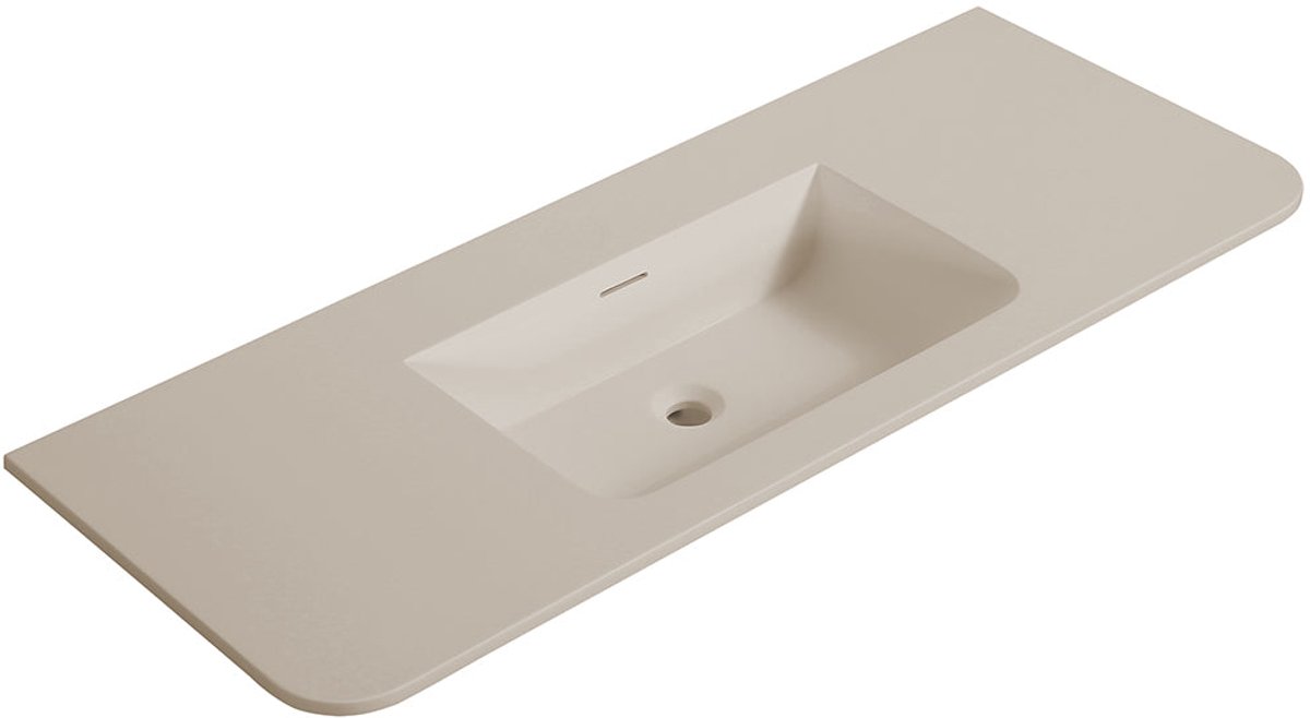 Wiesbaden Laro Wastafel zonder Kraangat 120 x 48 x 1,5 cm - Beige