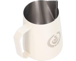 Melkopschuimkan - Schenkkan - Latte Kunst - Druppelloos schenken - 450 ml - Wit