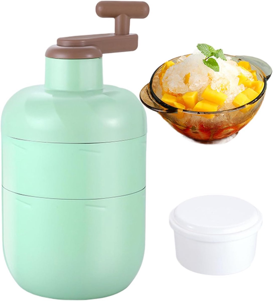 IJsschaafmachine Handmatig - Crusher Sneeuw - Cocktail Drankjes Maken - Roestvrij Staal - 25.5x12.5 cm - Cyaanblauw