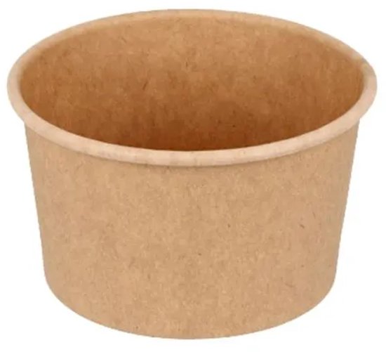 Kraft sausbakje van karton, 150ml.