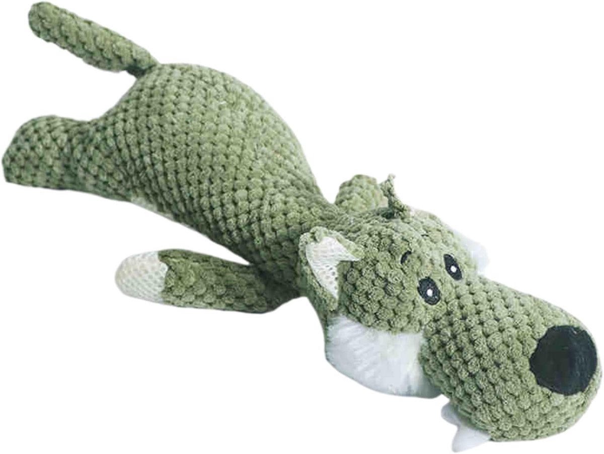 Hondenspeelgoed Pluche - Diervormig Speeltje - Interactief Spel - Met Ingebouwde Pieper - 43 x 22 x 16 cm - Multicolor