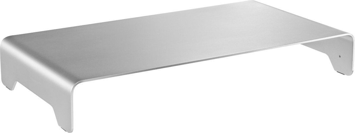 Worktrainer DeskBoard Alloy Monitorverhoger – Aluminium Monitorstandaard – Zilver – Voor Laptop & Monitor – 11 t/m 32 inch – tot 10 kg