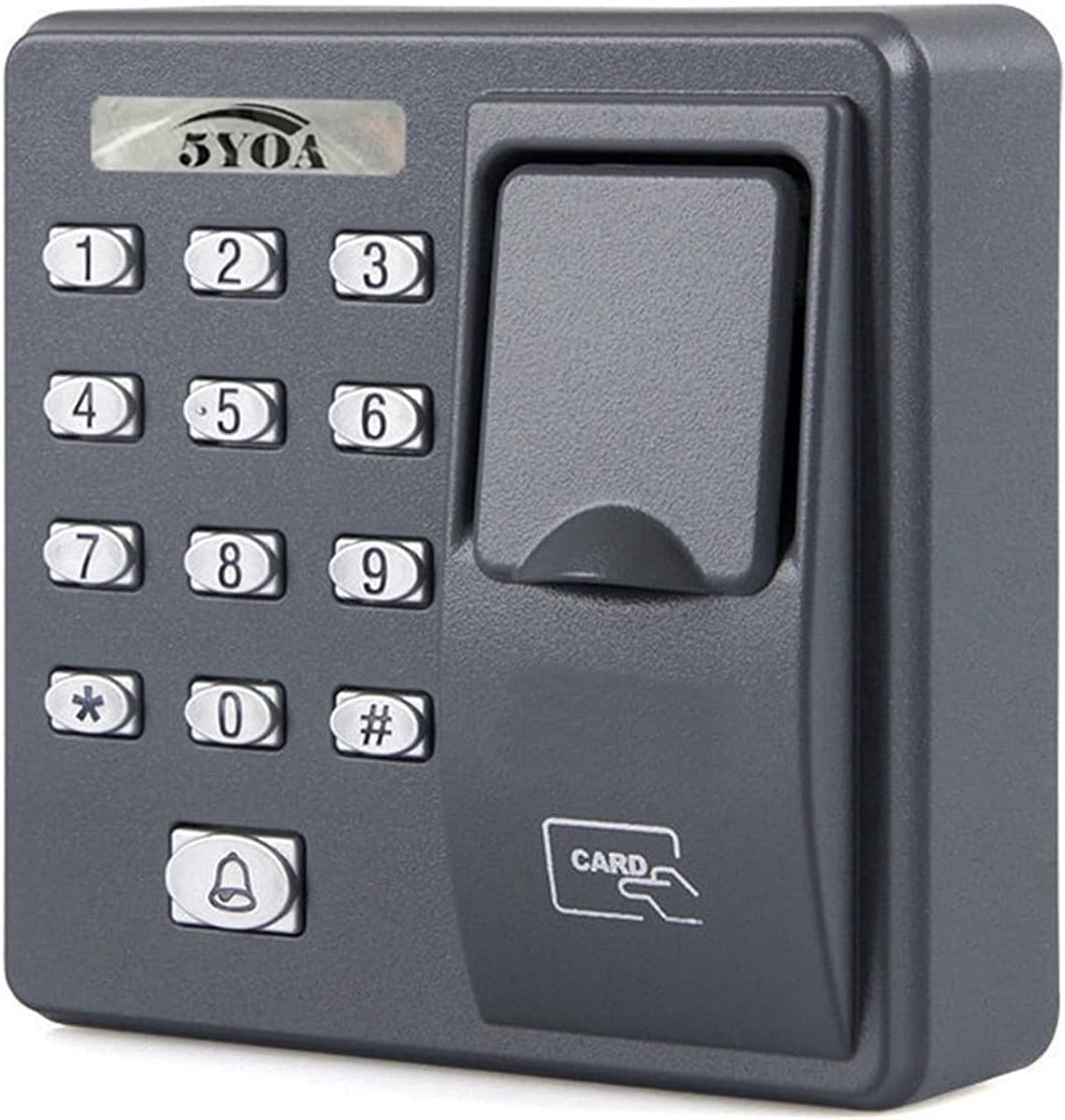 Tijdklok - Toegangscontrole machine - Beveiliging Kantoor - Biometrische vingerafdruk - One Size - Zwart