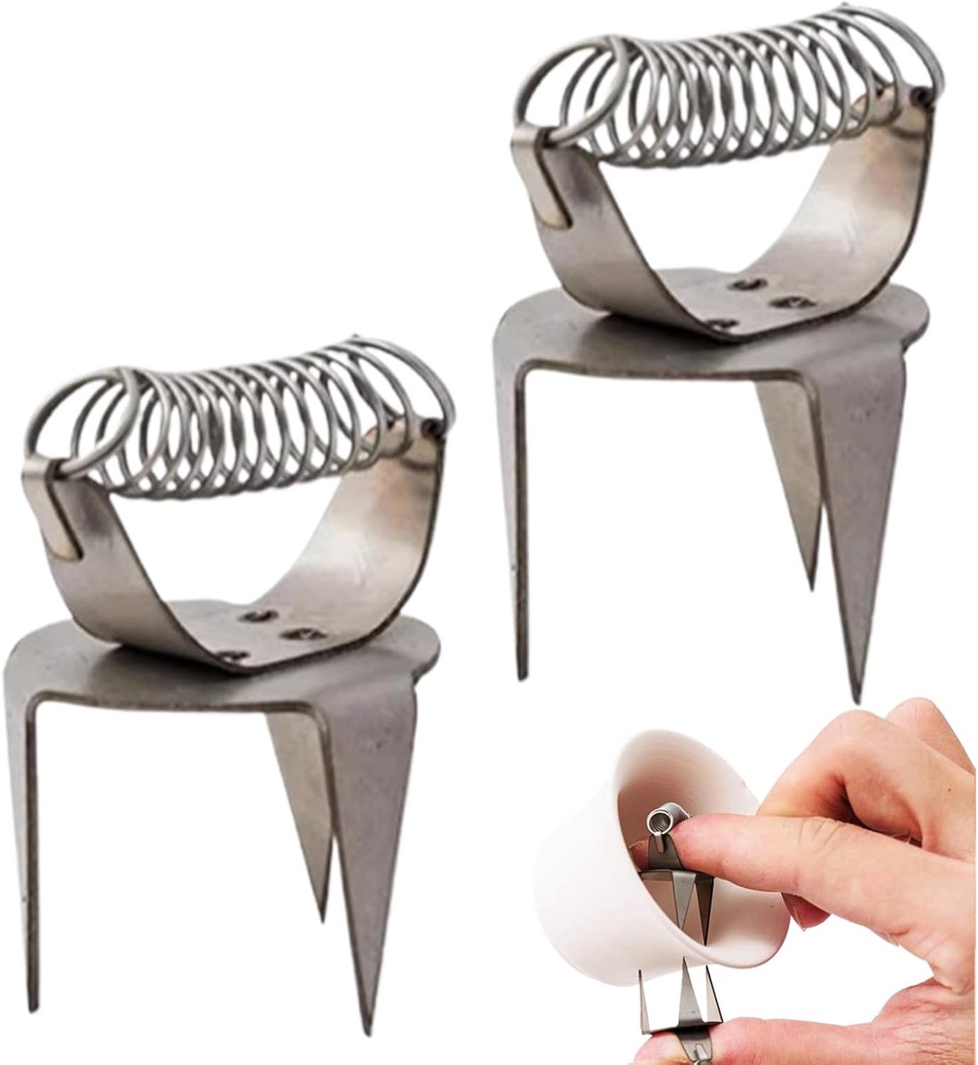 Glazuur Kleurtang - Keramiek Tang - Aardewerk Beglazen - Ergonomisch Ontwerp - 2.8 x 3 cm - Zilver