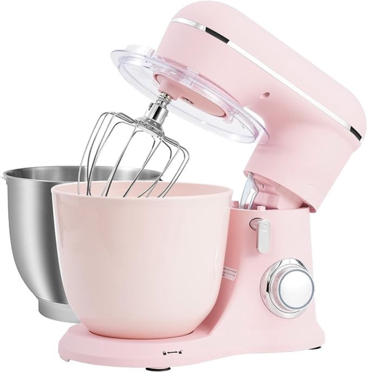 QORA® Mixer met mengkom - Mixer - Mixer met mengkom keukenmachine - Roze - ‎22cm x 36cm x 33cm
