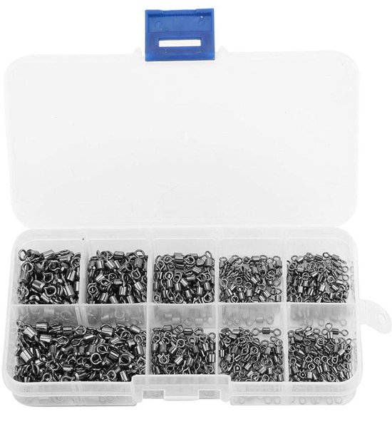 VT Goods - Vissen Wartels - Hoge Sterkte Roestvrij Staal - 210 stuks - Rolling Connector - Visgerei Kit - Geschikt voor Hengelaars - Compact van VT — afbeelding 3