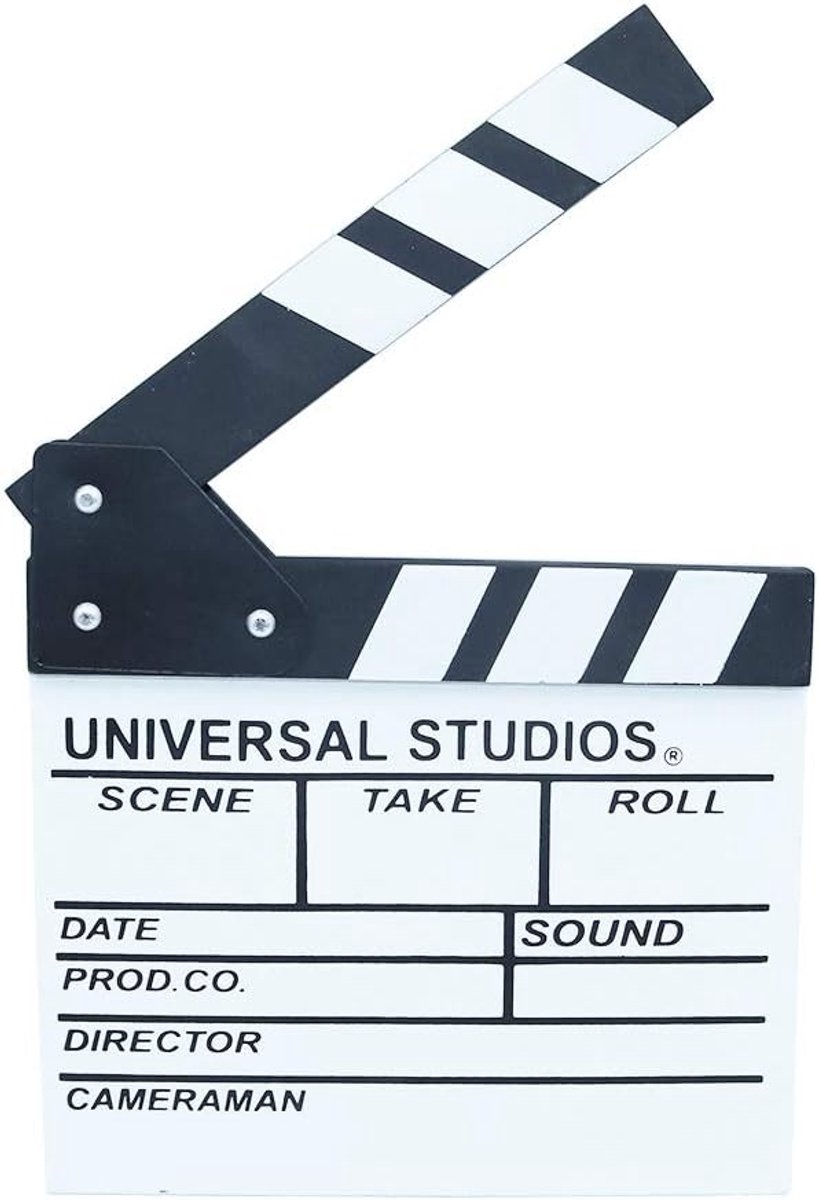 Dailygoods - Houten Filmklapper voor Opnames, Decoratie en Filmproductie 20x20 cm