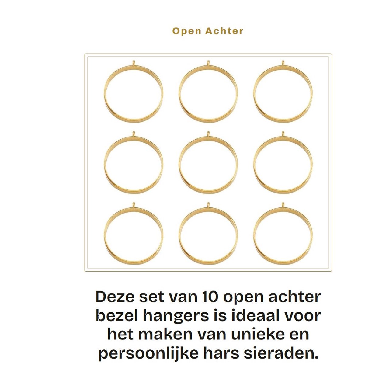 Dailygoods - Open Achter Bezel Hangers voor Doe-Het-Zelf Hars Sieraden Maken