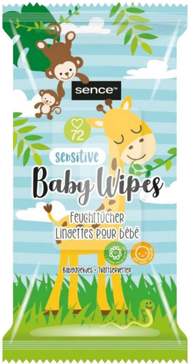 Babydoekjes Sensitive - Zachte doekjes - Babyverzorging - Huidvriendelijk - 72 stuks - Wit