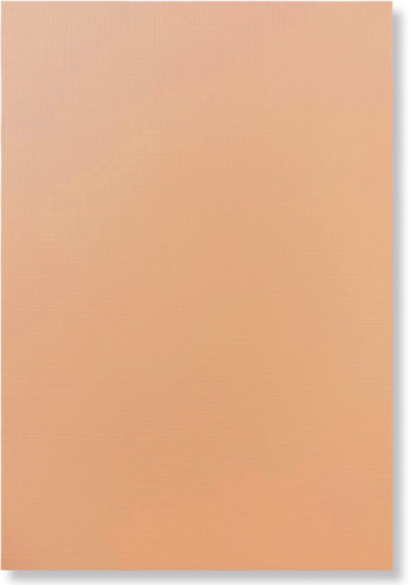 20 Linnen Kaarten papier - A4 - Zalm - Cardstock - 29,7x21cm - 240 grams - Karton
