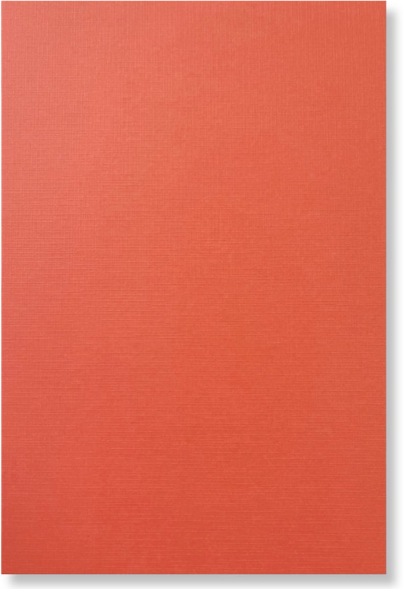 20 Linnen Kaarten papier - A4 - Oranje - Cardstock - 29,7x21cm - 240 grams - Karton