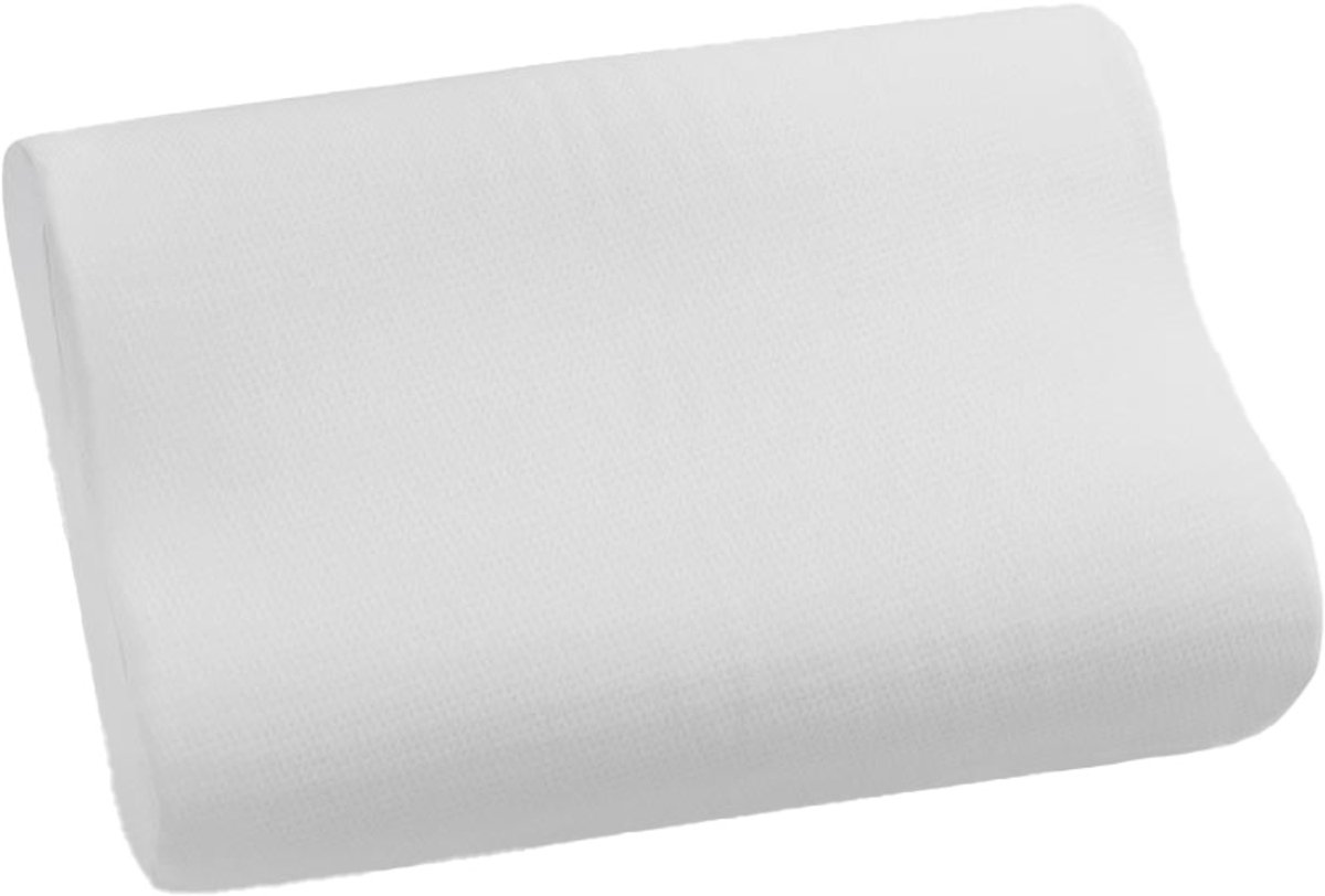 Yumeko hoofdkussen natuurlatex wave 44x63x11/13 medium - Biologisch & ecologisch wit