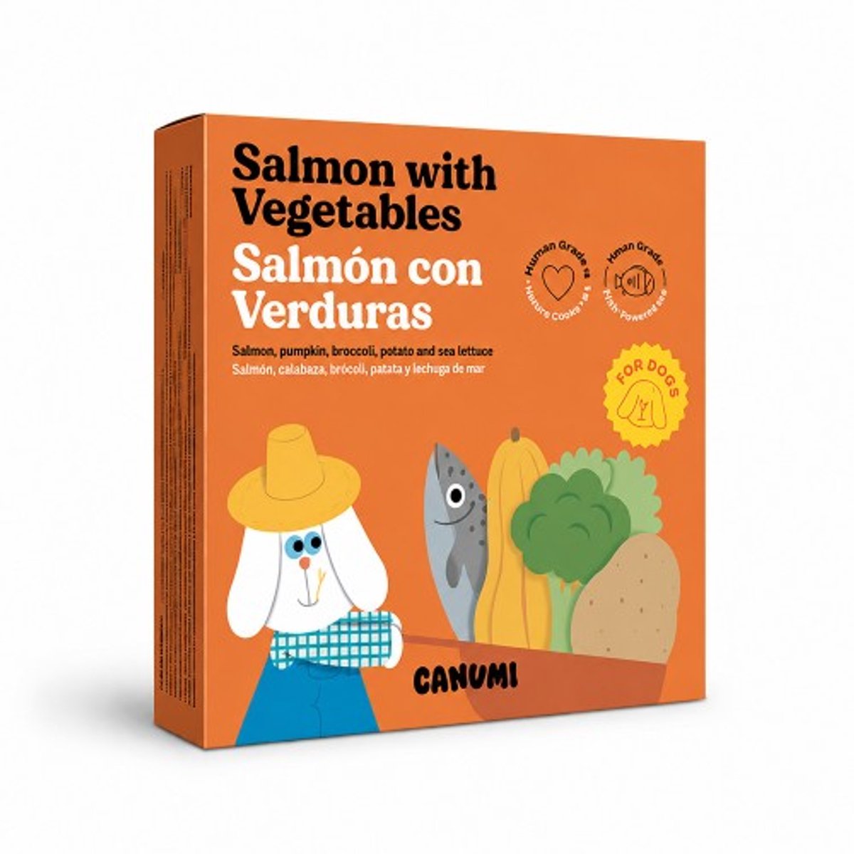 Canumi Canumi Zalm met groenten voor honden - natuurlijke aanvullende maaltijd - 250 gram