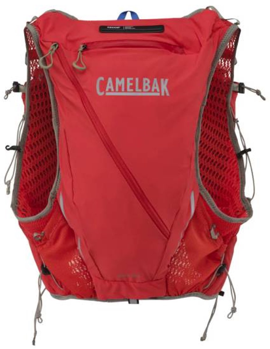 CamelBak Apex Pro Run Vest - S - Drinkrugzak 12 L - Inclusief 2 Quick Stow flessen 500 ml - Hardloopvest - Reflecterend - Scarlet Rood