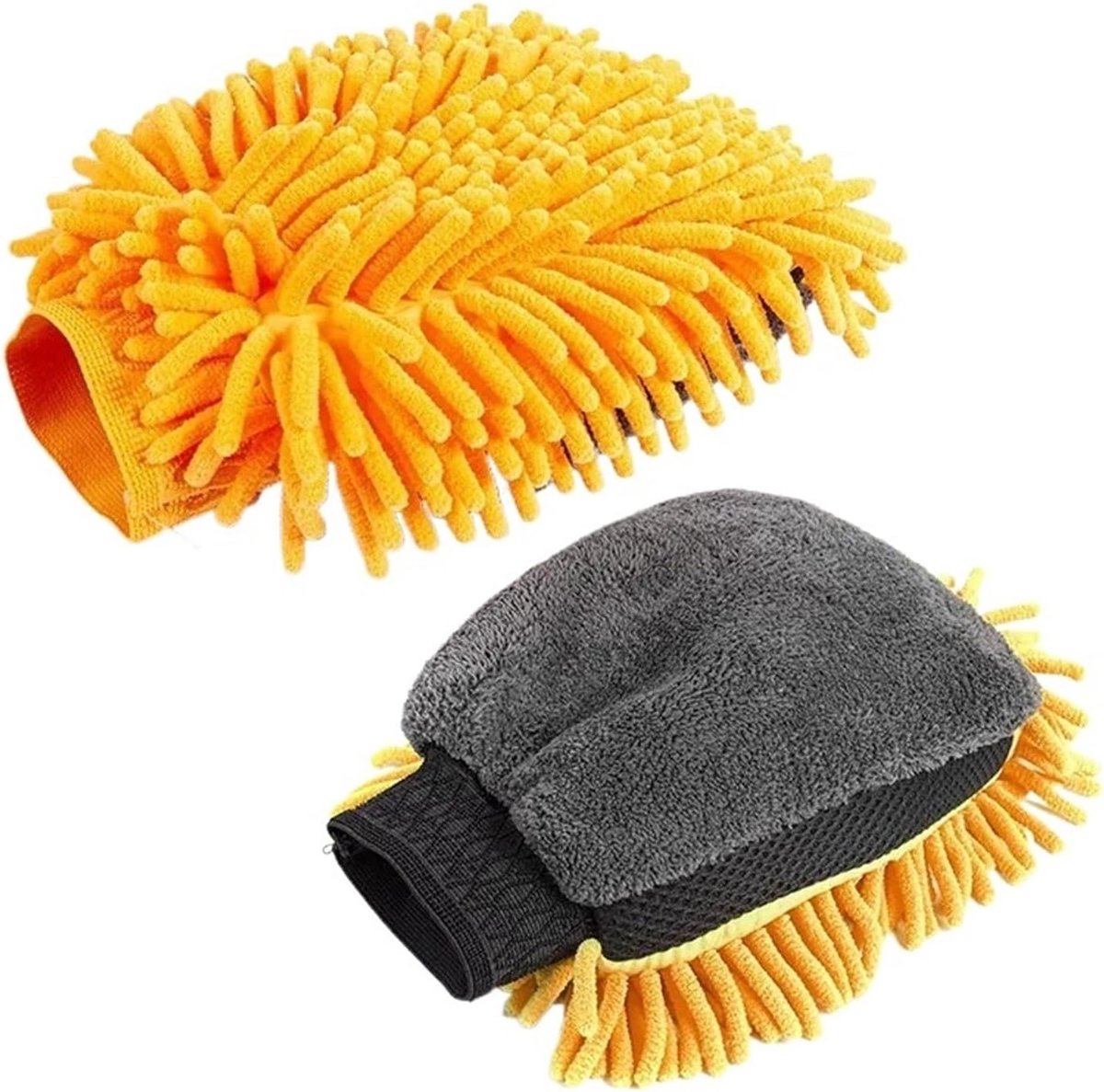 Autowashandschoen - Reinigingshandschoen - Auto Poetsen - Zacht Microvezel - 25x18 cm - Oranje