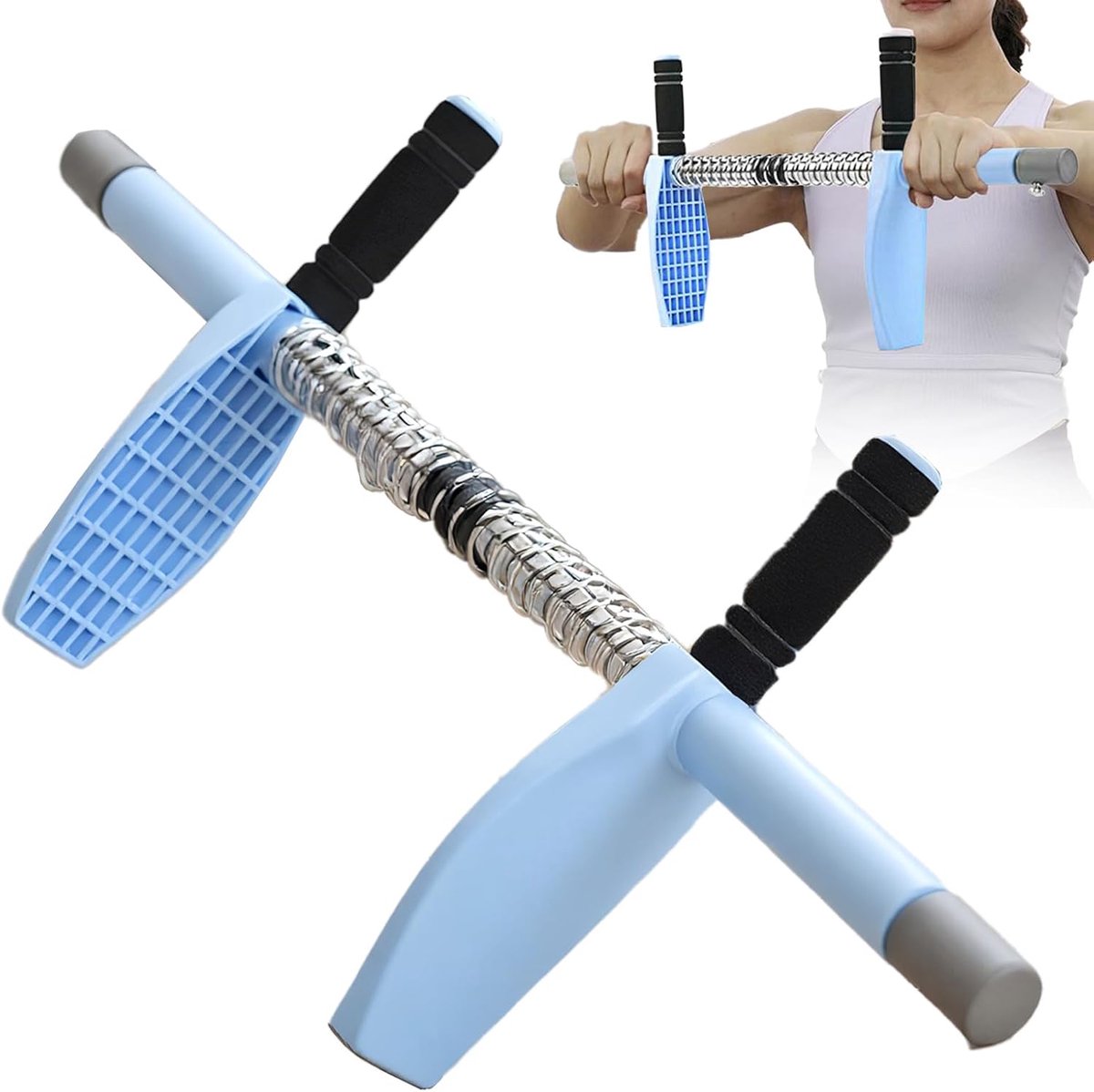 Dijbeentrainer - Fitnessapparaat - Thuis trainen - Verstelbare weerstand - 63 cm - Blauw