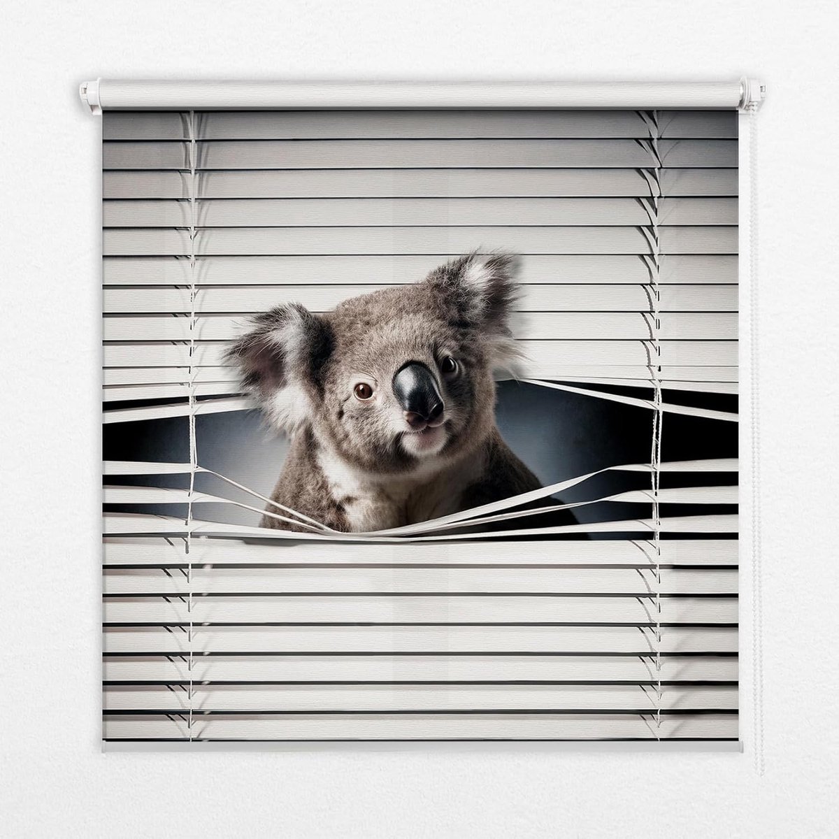 Verduisterend Rolgordijn - Privacy Gordijn - Slaapkamer Verduisteren - Bedrukt Patroon - 120x140 cm - Grijs