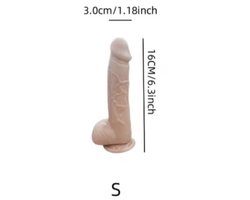 Realistische Dildo met Zuignap - 16 cm - Dildo's - Sex Toys voor Vrouwen en Mannen - Dildo Mannen Anaal - Beige