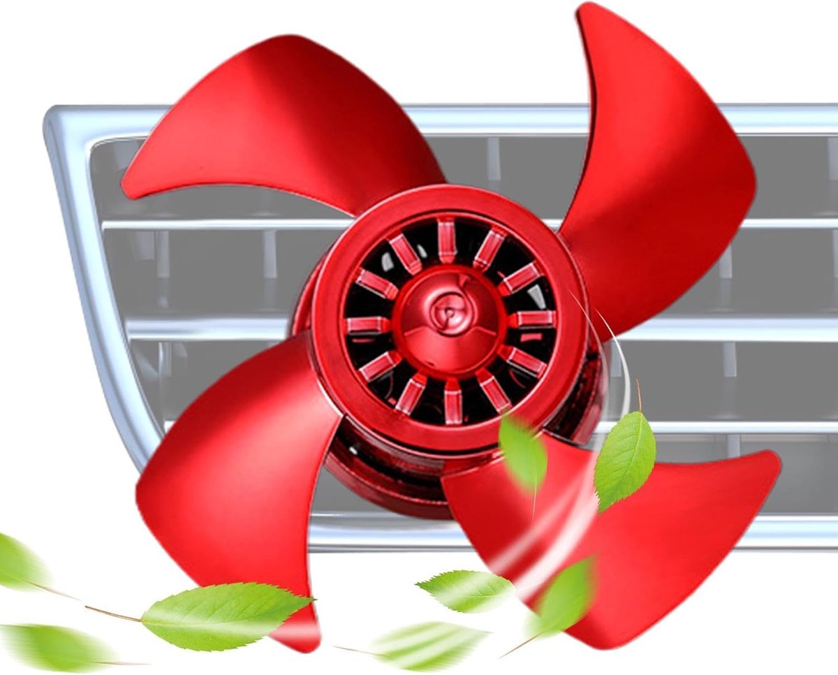 Ventilatieclips Auto - Luchtverfrisser Clips - Ruimte Verfrissen - Stille Werking - 7 x 7 cm - Metaal