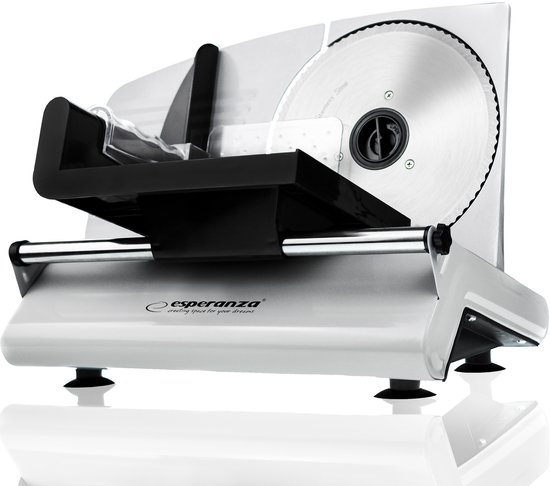Esperanza elektrische snijmachine ''Mortadella'' 2 snelheden RVS van Esperanza — afbeelding 2