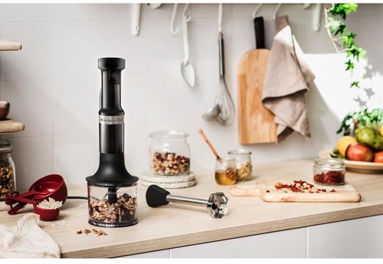 KitchenAid 5KHBV83EOB Staafmixer - 180 W - Onyx Zwart - Inclusief Accessoires — afbeelding 5