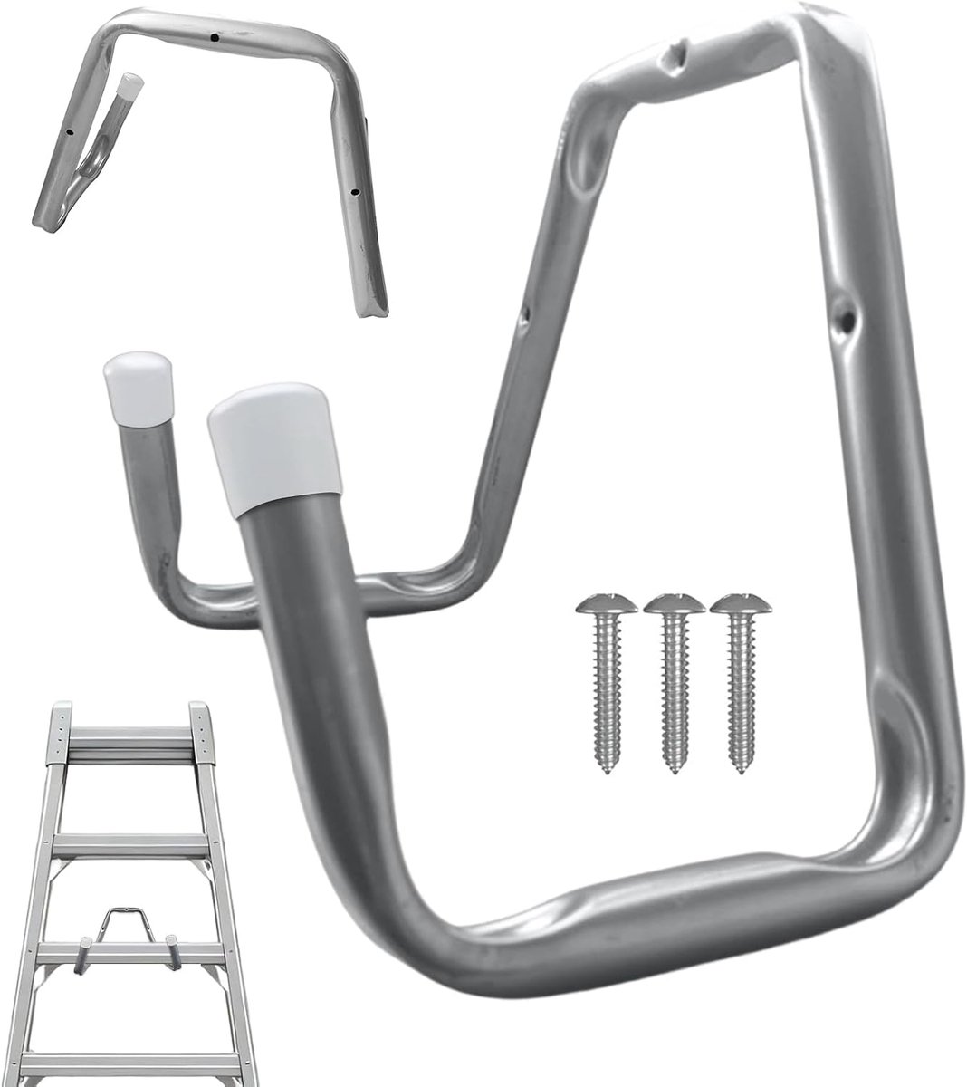 Ladder Haken - Slang Houder - Werkplaats Organiseren - Veerkrachtig Stalen Frame - 33.7 x 22.5 cm - Zwart