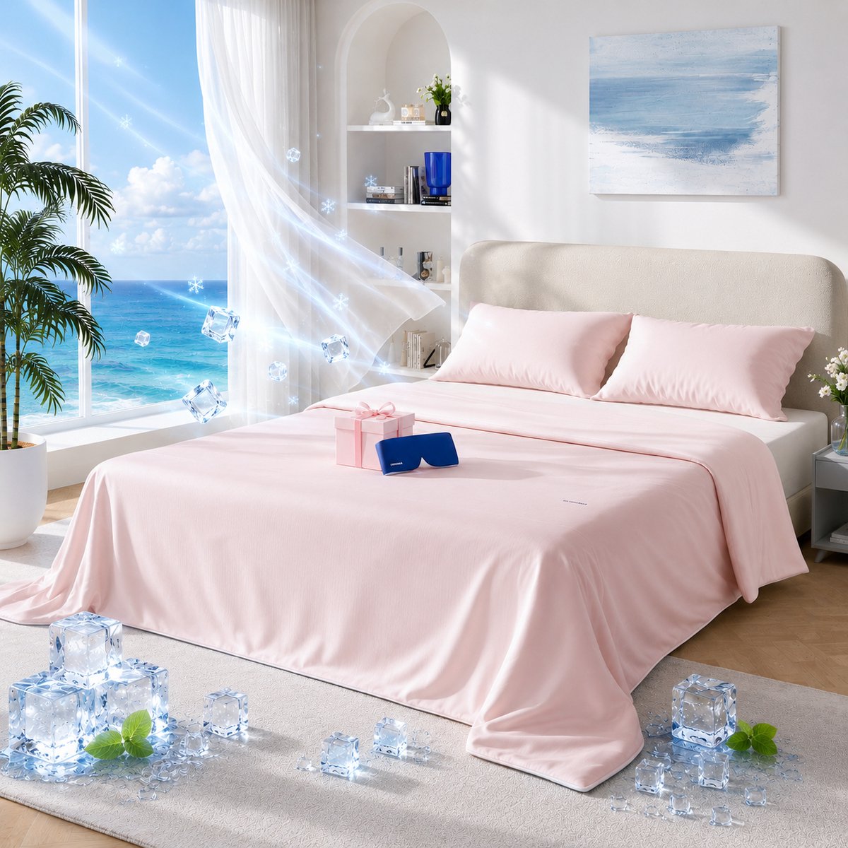 CHICASA Zomerdekbed - Lichtgewicht Dekbed 140x200 cm – Ademend & Comfortabel – Dubbelzijdig – OEKO-TEX® Gecertificeerd – Antibacterieel – Machinewasbaar – Roze