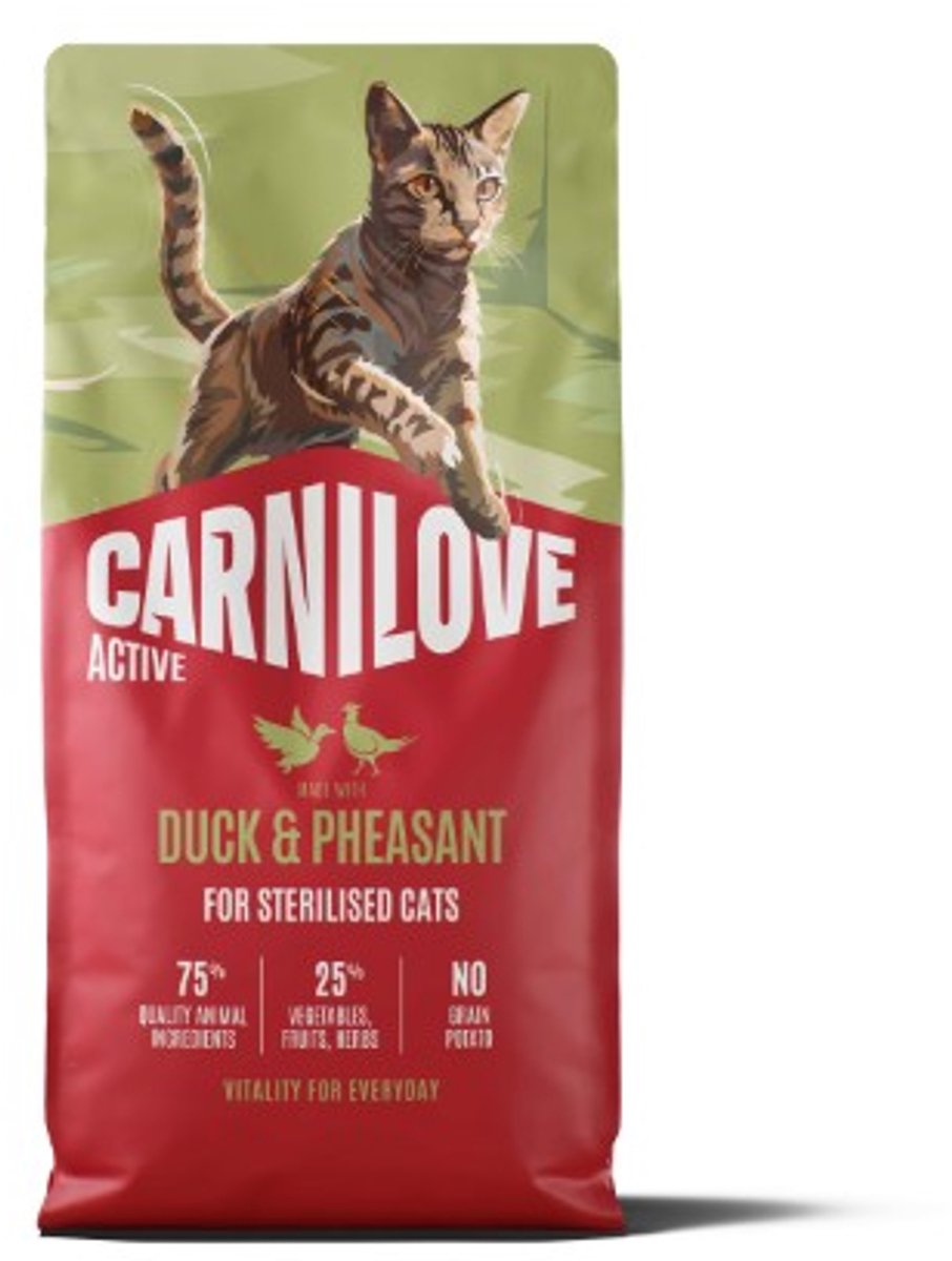 Carnilove duck / pheasant for All breed sterilised adults - 6 kg - 1 stuks