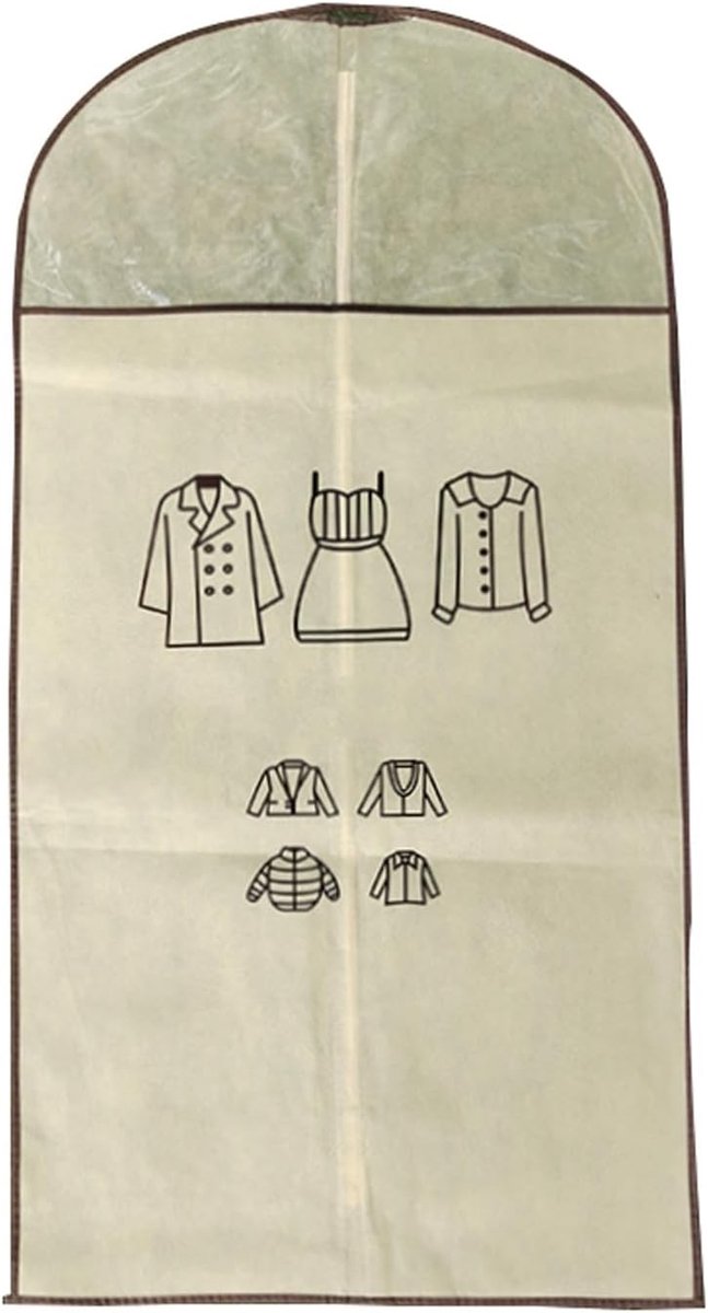 Kledinghoezen Set - Beschermhoezen - Kleding Opbergen - Ademend Vochtwerend - 60x130cm - Grijs