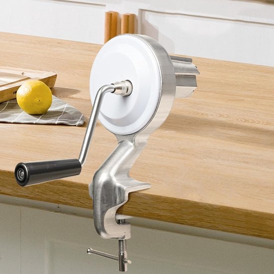 Pastamaker Machine - Hand Pasta Maker - Verse Pasta Maken - Ergonomische Handkruk - 25.1 cm Hoogte - Zilver van Pastamaker — afbeelding 3