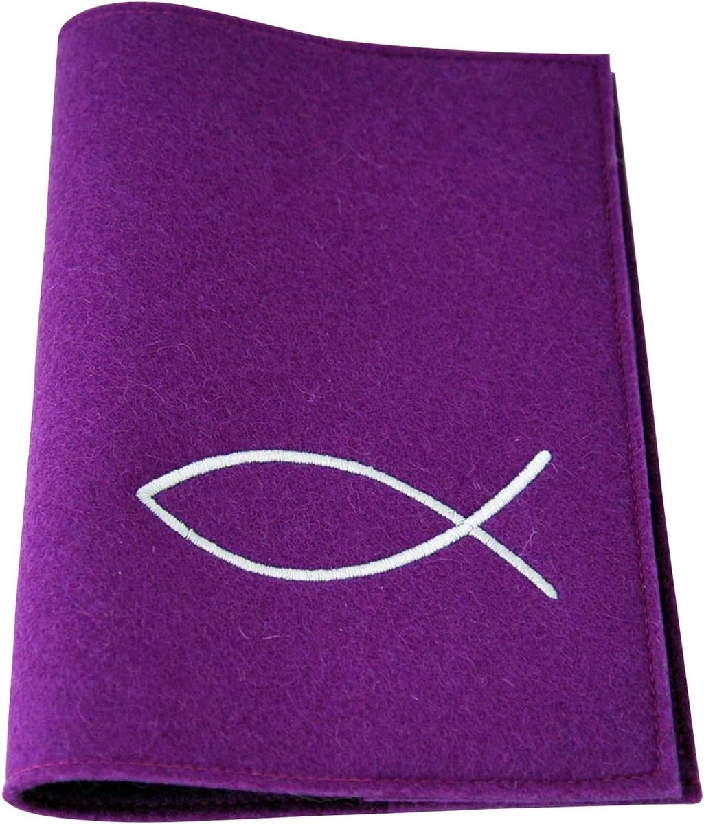 Strijkijzerhoes - Viltbeschermer - Stoomstrijken - Wolvilt materiaal - Universeel - Paars met vis