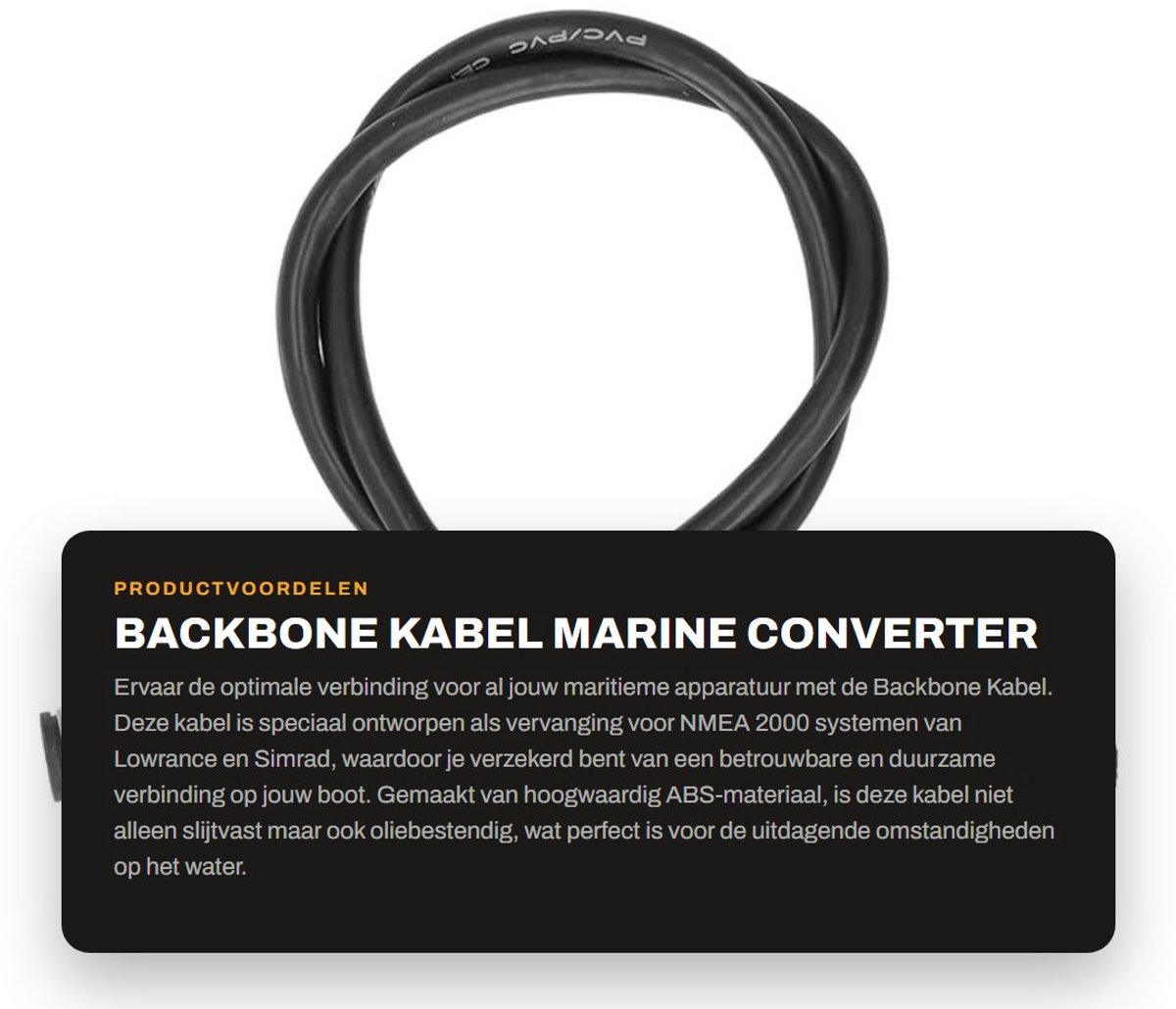 Dailygoods- Backbone Kabel 0,5M - Vervanging voor Lowrance/Simrad/Navico - Oliebestendig - Slijtvast - Duurzaam - NMEA 2000 Compatibel - Maritieme Kabel