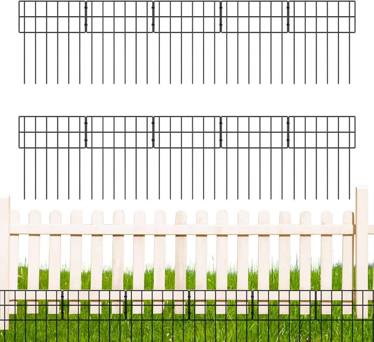 Metalen Hekwerk Panelen - Tuinafscheiding Border - Huisdieren Buiten - Klimaatbestendig On