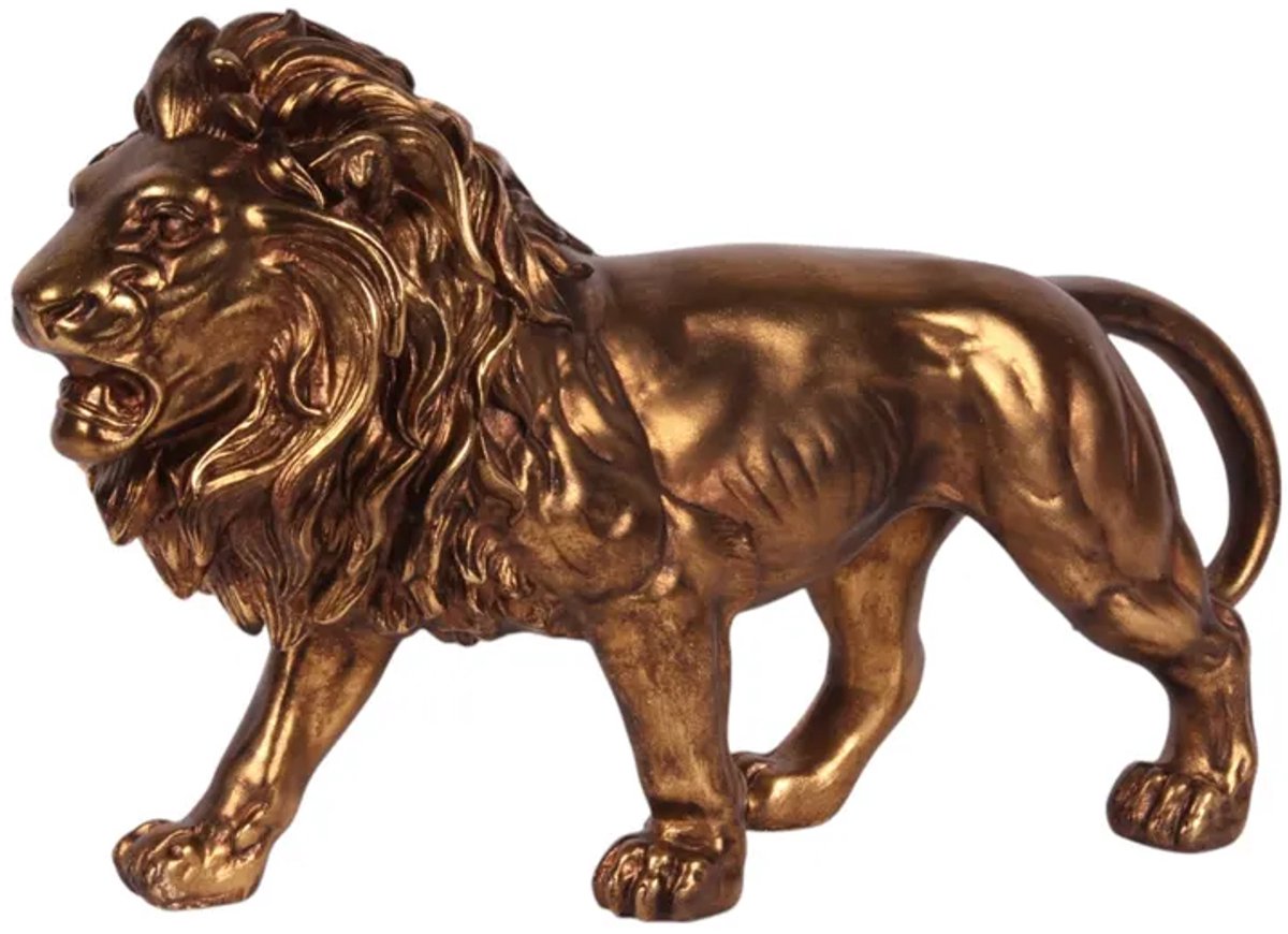 Residencia Interieur - Gouden Leeuw Beeld - Luxe Dierdecoratie - Leeuwenbeeld - Woonaccessoire