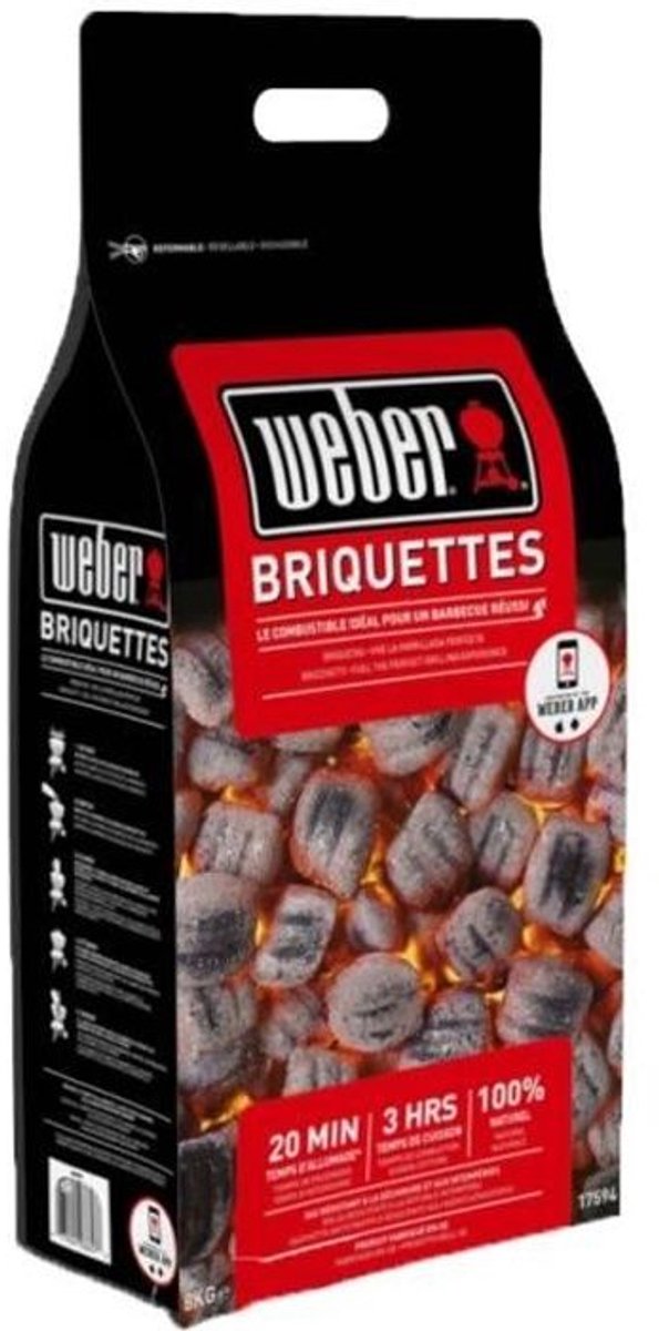 Weber Briketten voor barbecue / grill 8 kg – foto 3