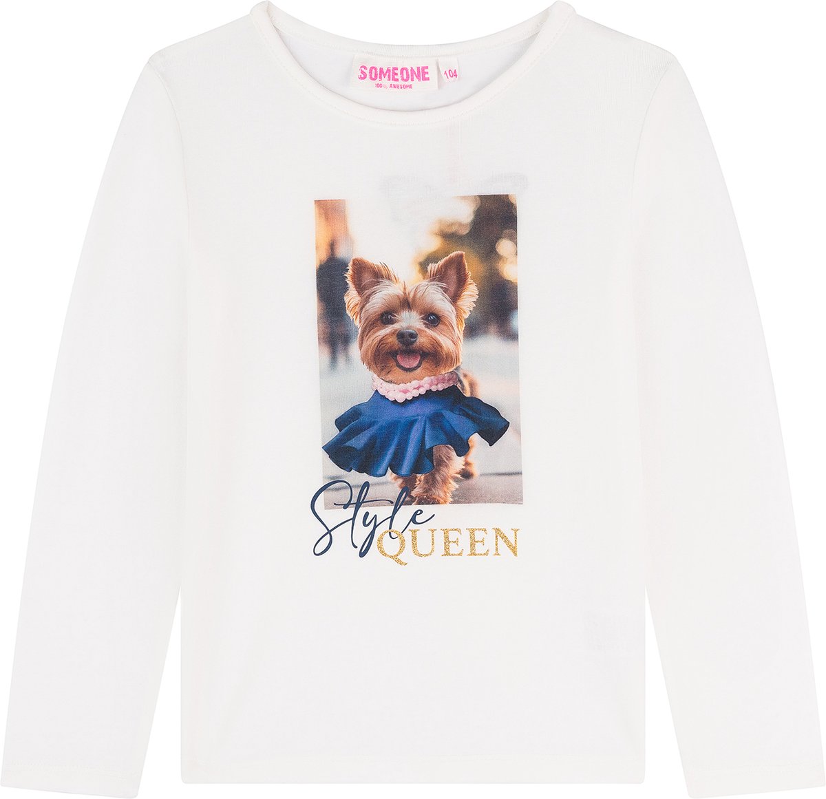 Someone PETRA-SG-03-C Meisjes T-shirt - ECRU